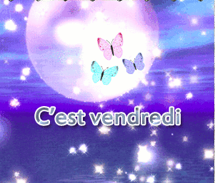 Gif animé c'est vendredi papillons